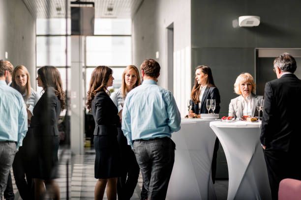 Sala preparada para un evento corporativo